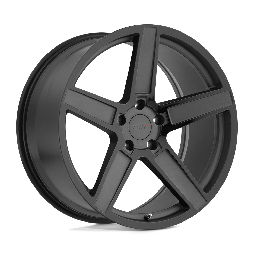 18x9.5 TSW ASCENT MATTE GUNMETAL W/ GLOSS BLACK FACE Wheel 5x120 (40mm)