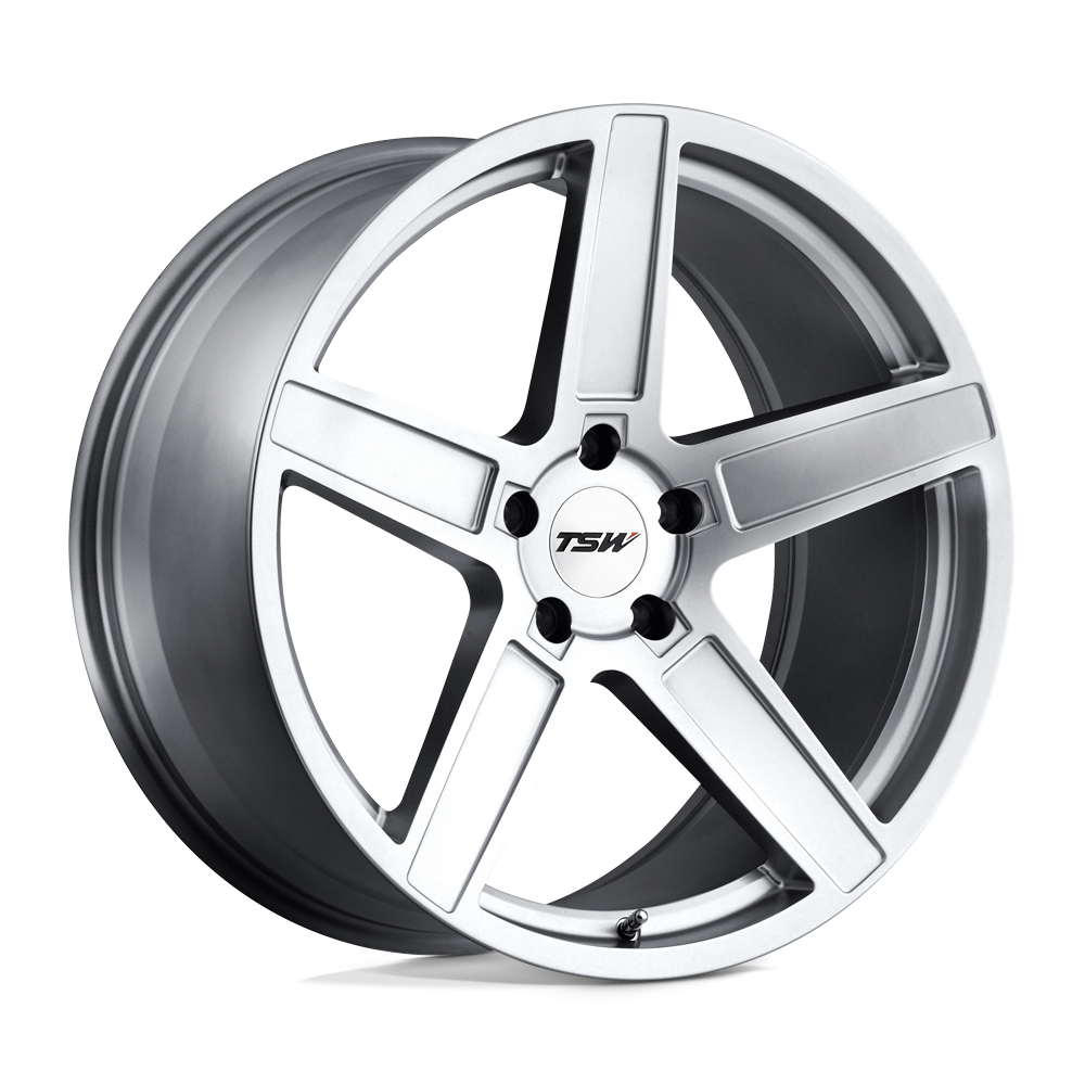 19x9.5 TSW ASCENT MATTE TITANIUM SILVER Wheel 5x120 (40mm)