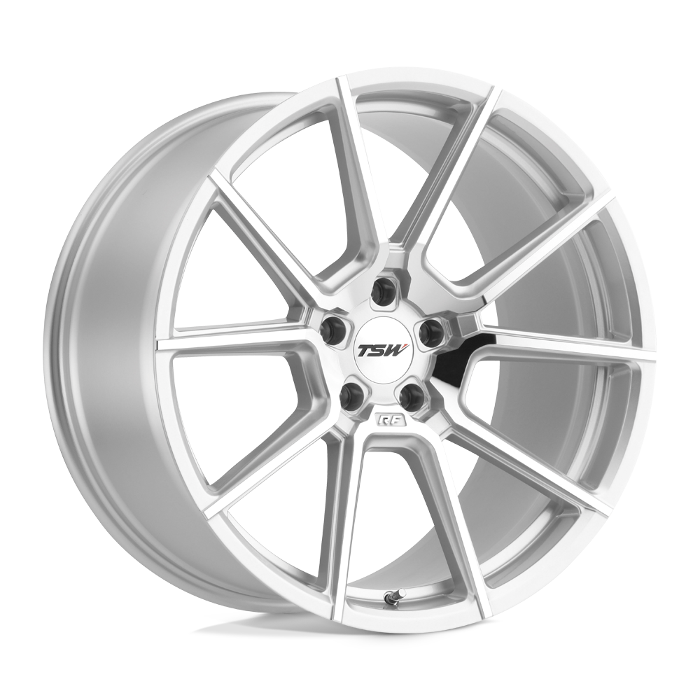 20x8.5 TSW CHRONO SILVER W/ MIRROR CUT FACE Wheel 5x4.5 (40mm)