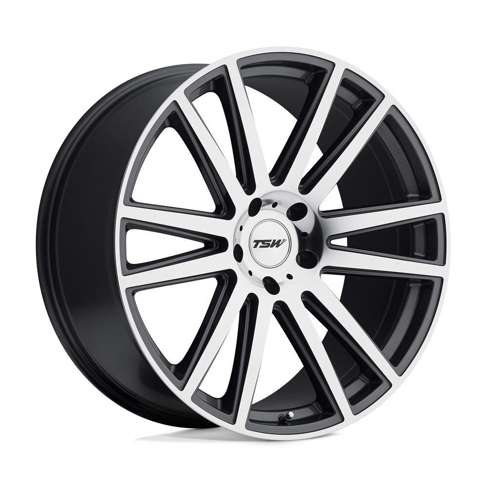 22x10 TSW GATSBY GUNMETAL W/ MIRROR-CUT FACE Wheel 5x120 (37mm)