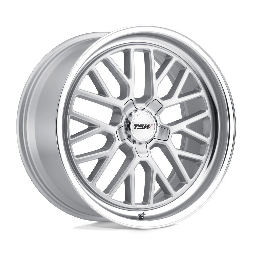 18x9.5 TSW HOCKENHEIM S SILVER W/ MIRROR CUT LIP Wheel 5x4.5 (20mm)