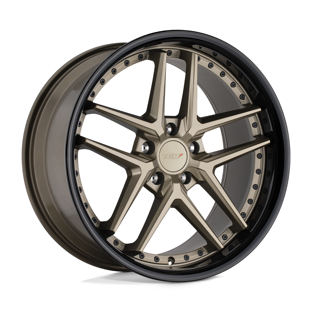 20x10 TSW Premio Matte Bronze W/ Gloss Black Lip Wheel 5x112 (40mm)