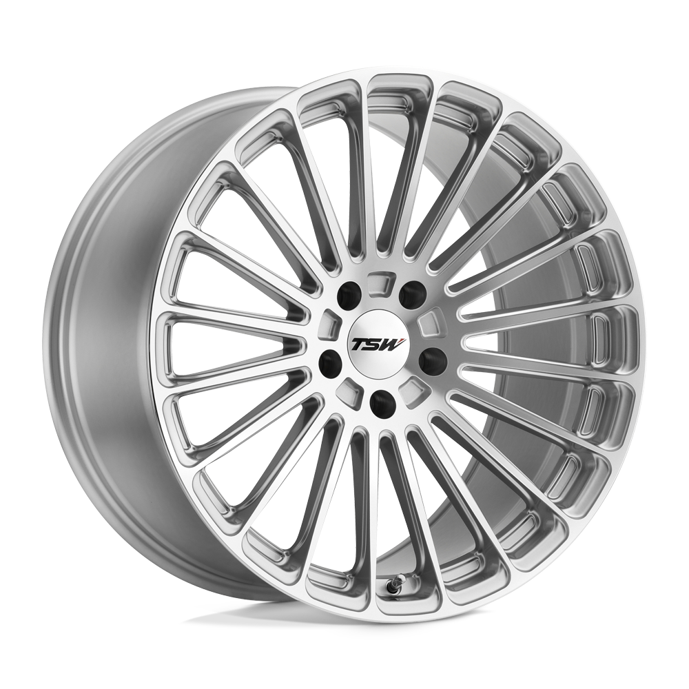 22x11 TSW TURBINA TITANIUM SILVER W/ MIRROR CUT FACE Wheel 5x112 (25mm)