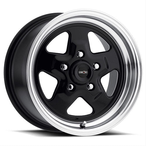 15x8 American Muscle 521H Nitro Black Machined Wheel 5x4.75 (27mm)
