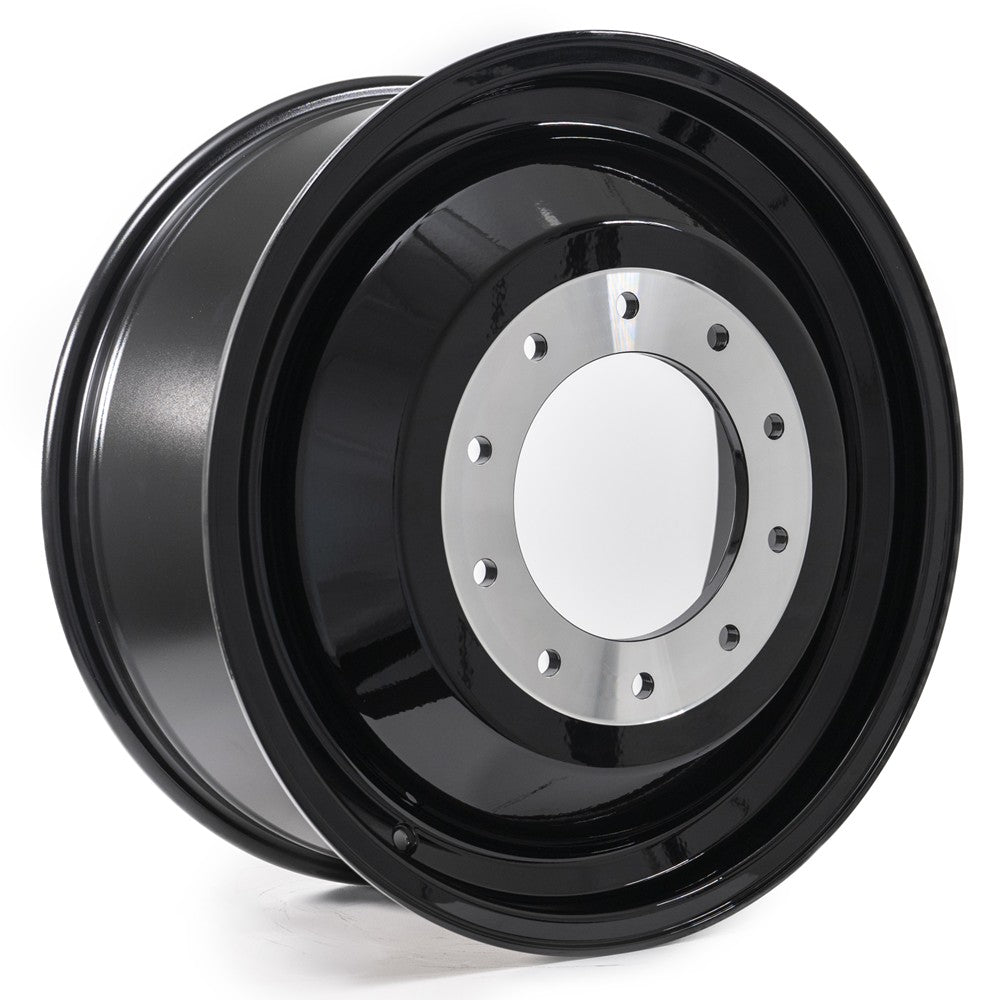 24x8.25 Arena A100 Glossy Black DUALLY INNER Wheel 10x225 (116mm)