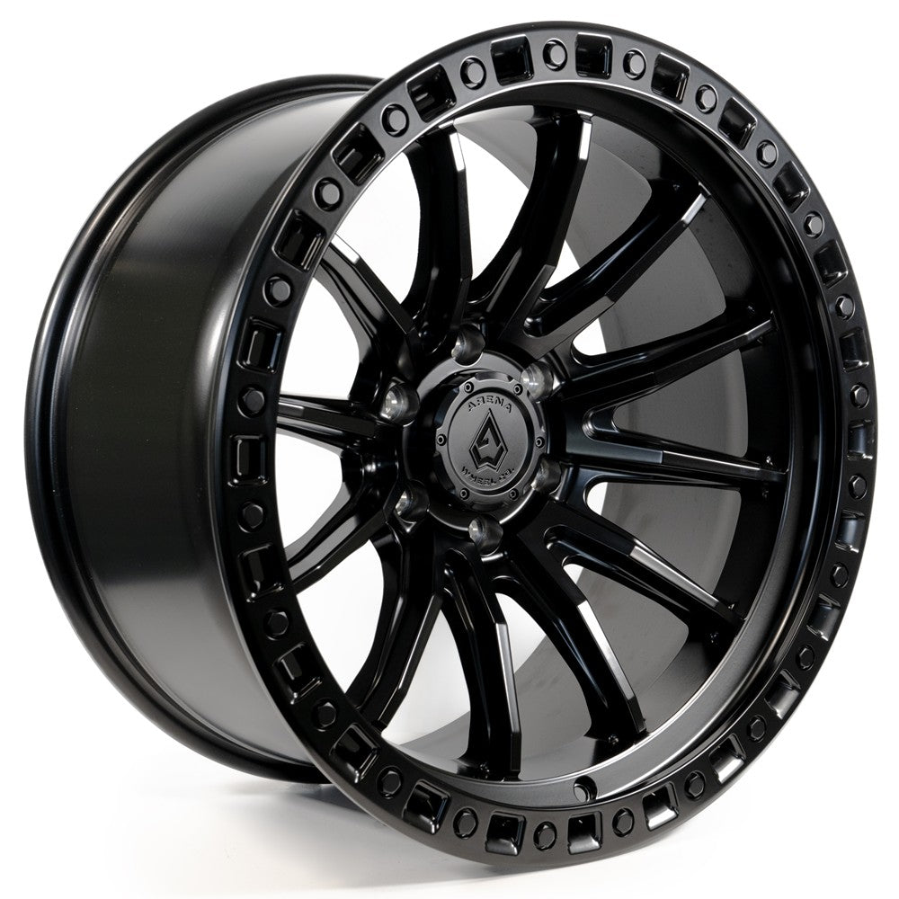 17x9 Arena A103 Mission Satin Black Wheel 6x5.5 (-12mm)