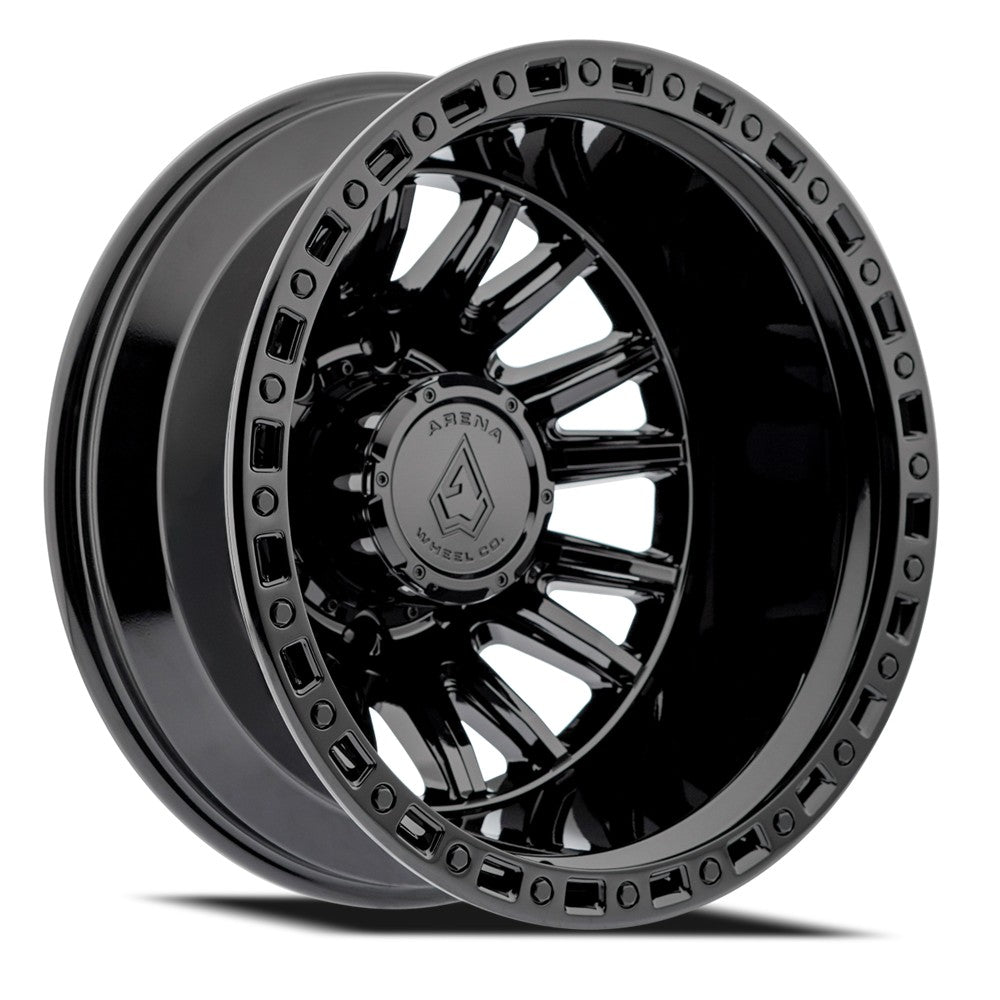 22x8.25 Arena A103 Mission Glossy Black DUALLY REAR Wheel 8x210 (-220mm)