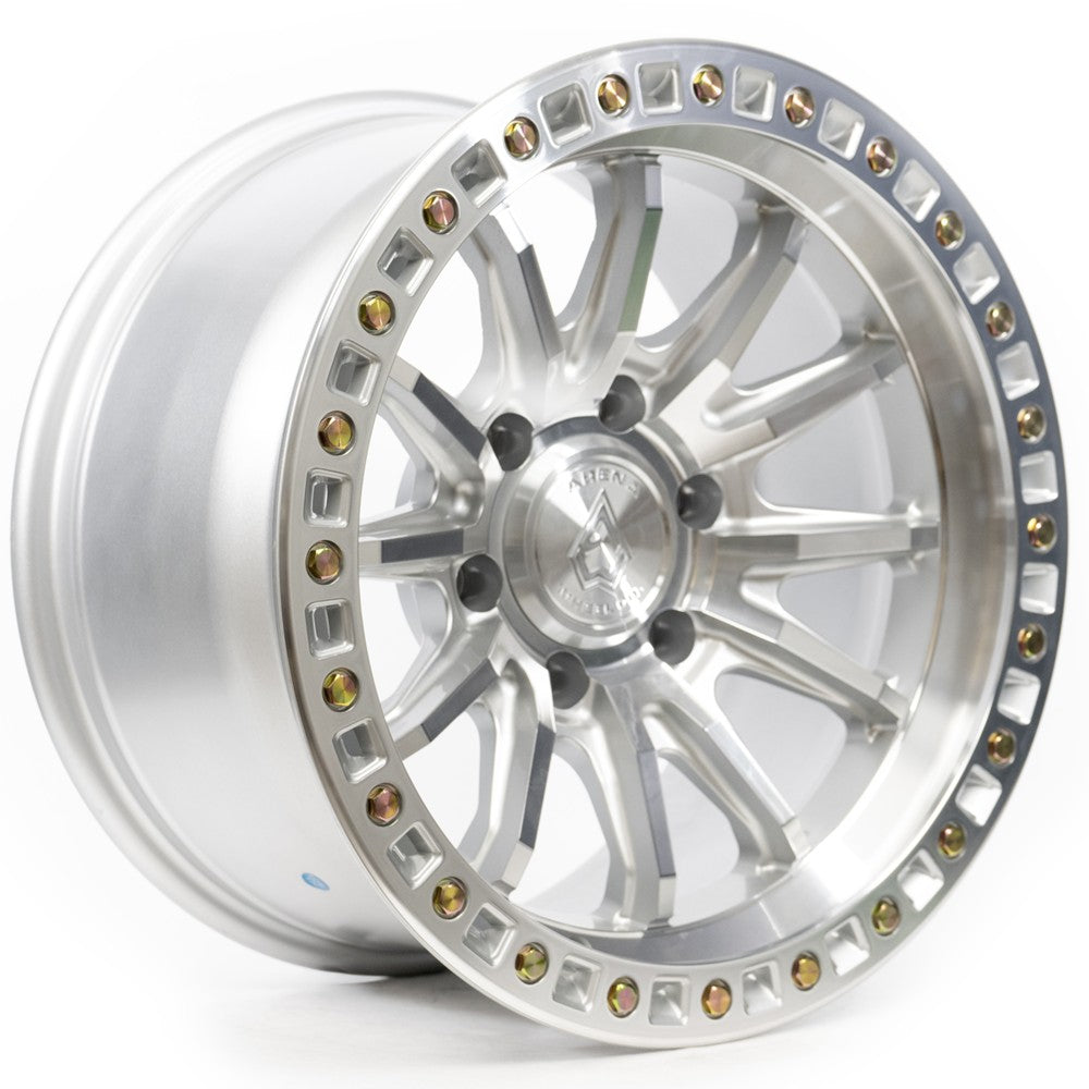 17x9 Arena Wheel Co. A103 Mission Gloss Silver Machined Wheel 6x5.5 (-12mm)