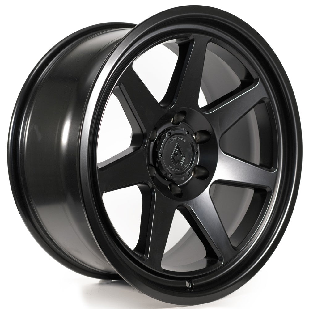 17x8.5 Arena A104 Ridge Satin Black Wheel 6x135 (0mm)