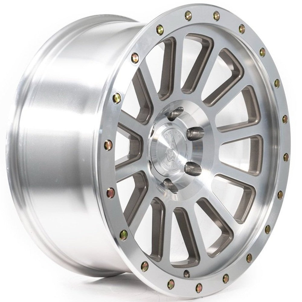 20x9 Arena A105 Ammo Bright Machine Zinc Bolts Wheel 6x5.5 (0mm)