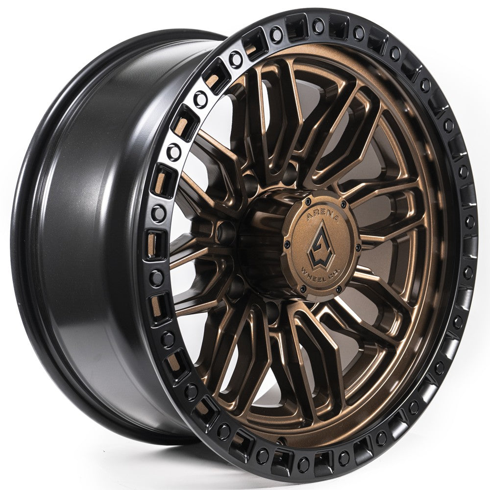 20x9 Arena A109 Hustle Smoked Bronze Center Satin Black Lip Wheel 8x180 (20mm)