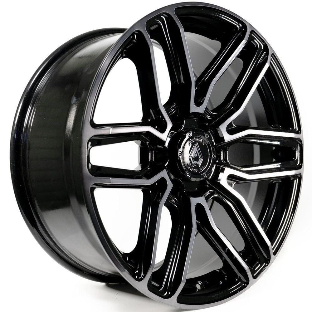 20x9 Arena A111 Supreme Glossy Black Brushed DDT Face Clear Wheel 6x135 (20mm)