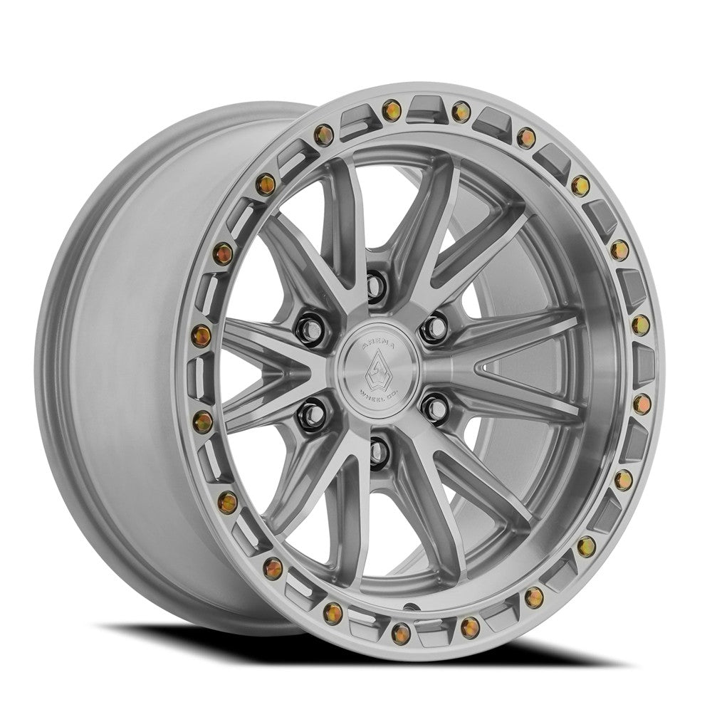 17x8.5 Arena A135 Atlas Gloss Silver Machined Wheel 6x5.5 (25mm)