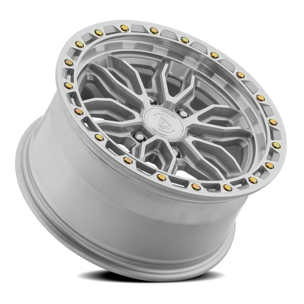 20x9 Arena Wheel Co. A137 Pursuit Silver Glossy Black Lip Wheel 6x135 (0mm)