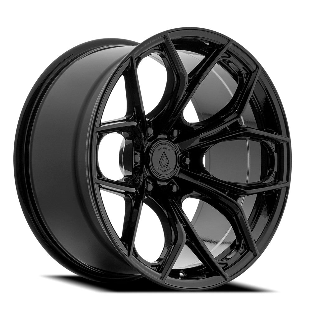 20x10 Arena Wheel Co. A145 Valor Glossy Black Wheel 6x135 (-18mm)