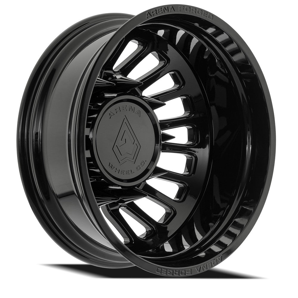 24x8.25 Arena AF103 Shoreline Black FORGED DUALLY REAR Wheel 10x225 (-235mm)