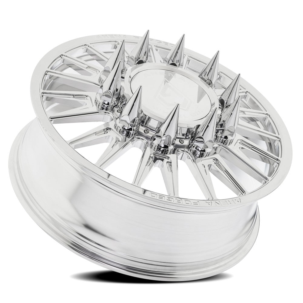 24x8.25 Arena AF105 Imperial Polished FORGED DUALLY FRONT Wheel 10x225 (100mm)
