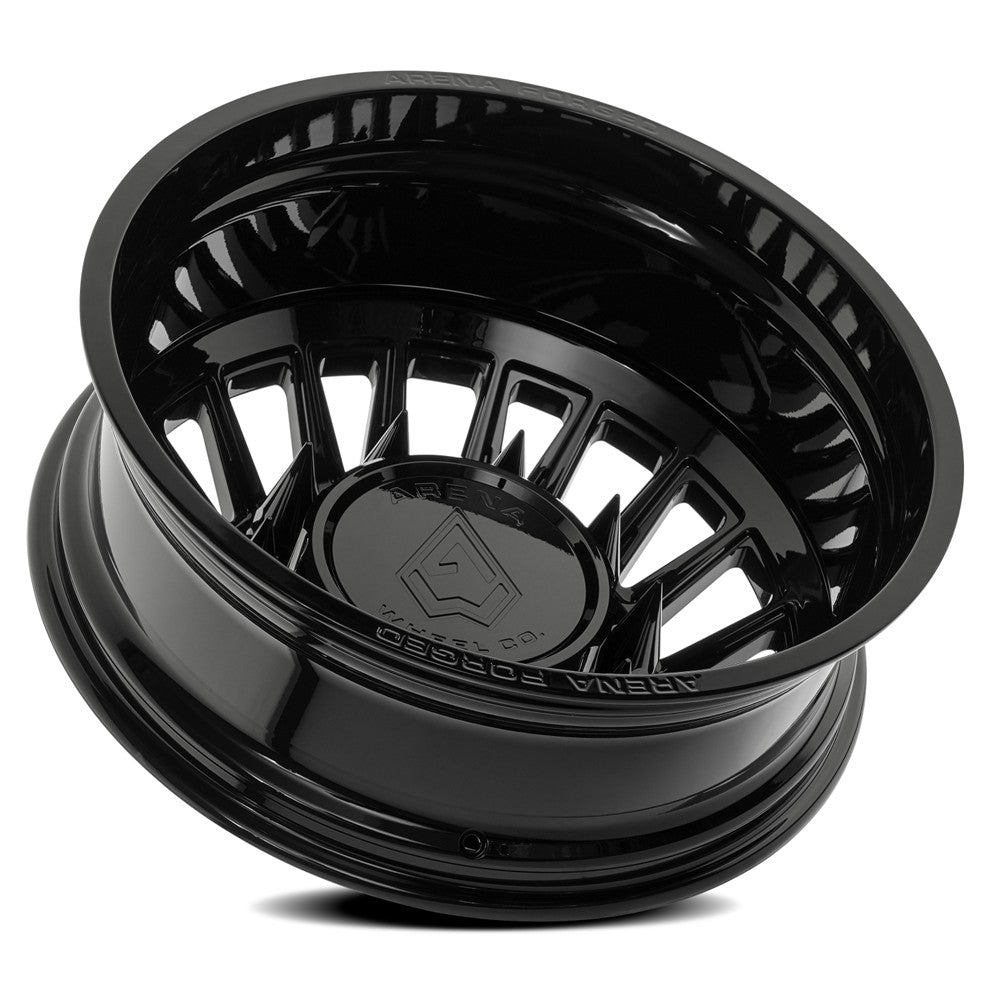 24x8.25 Arena AF105 Imperial Gloss Black FORGED DUALLY REAR Wheel 8x200 (-235mm)