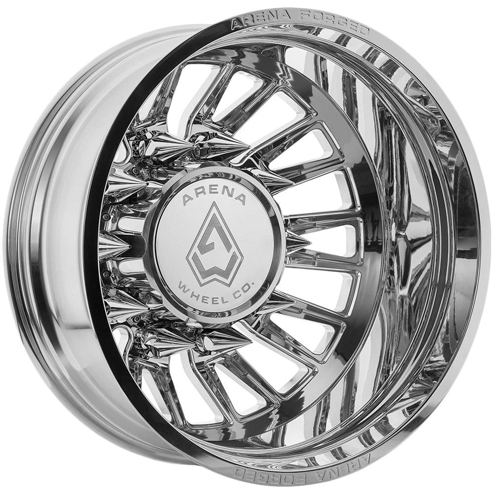 24x8.25 Arena AF105 Imperial Polished FORGED DUALLY REAR Wheel 10x225 (-235mm)
