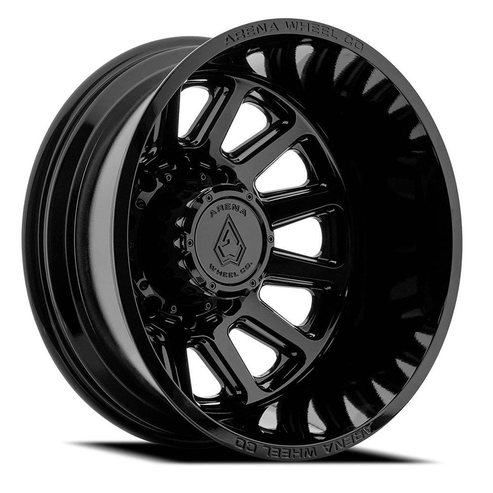 22x8.25 Arena A128 Enduro Glossy Black DUALLY REAR Wheel 10x225 (-220mm)
