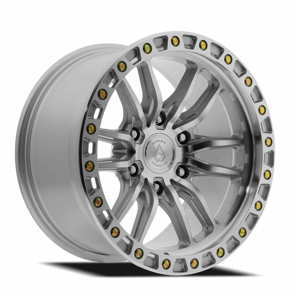 17x9 Arena Wheel Co. A152 Dune Gloss Silver Machined Wheel 6x5.5 (1mm)