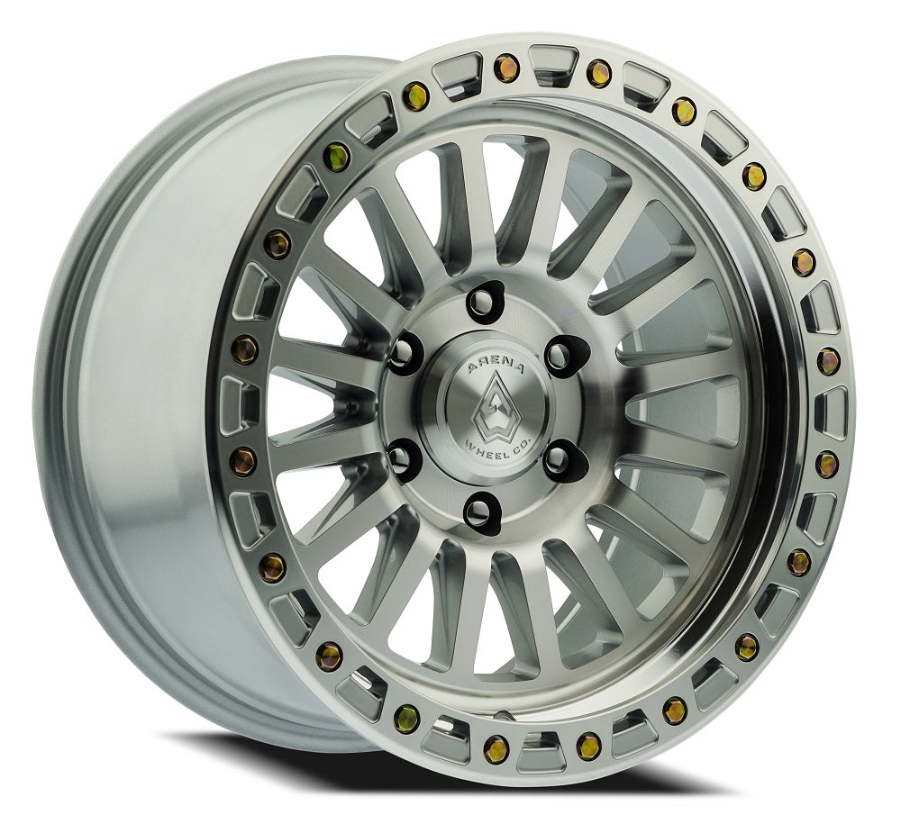 18x9 Arena A108 Trophy Gloss Silver Machined Wheel 8x6.5 (0mm)