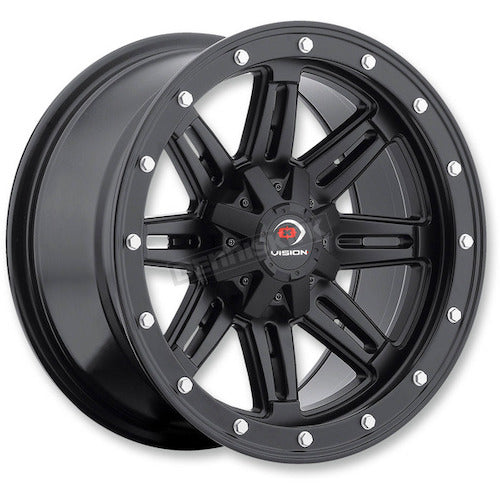 12x8 Vision 550 Five-Fifty Matte Black UTV Wheel 5x4.5 (-10.2mm)