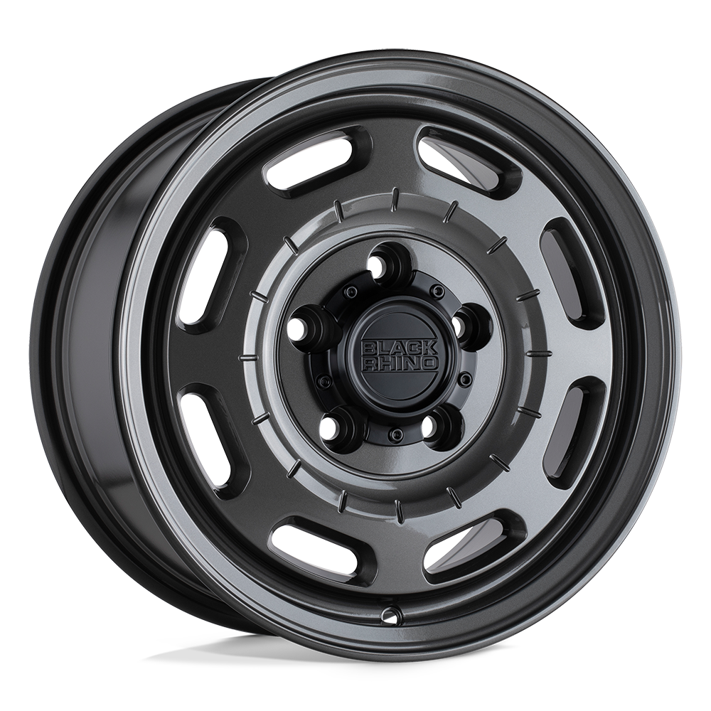 17x8 Black Rhino BANDOLIER GLOSS GUNMETAL Wheel 6x130 (45mm)