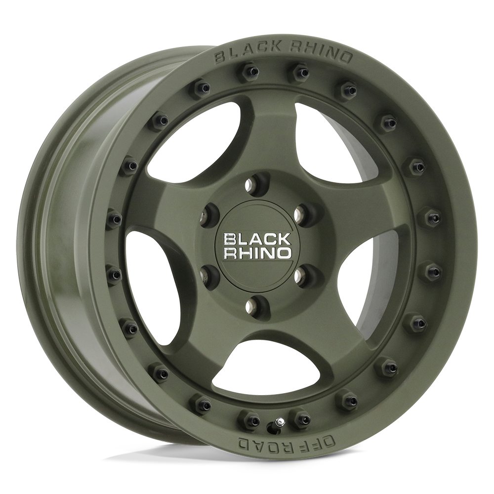 16x8 Black Rhino BANTAM OLIVE DRAB GREEN Wheel 5x5 (-10mm)