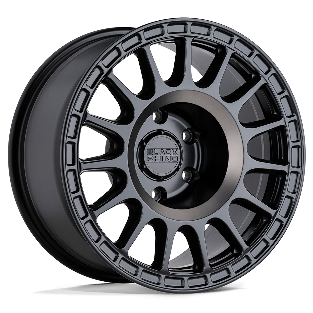 15x7 Black Rhino Sandstorm Semi Gloss Black W/ Mach Dark Tint Wheel 5x4.5 (15mm)