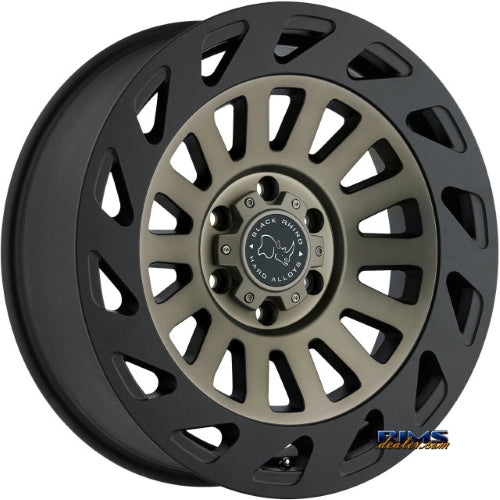 18x9 Black Rhino MADNESS DK TINT MACH FACE W/ MATTE BLK LIP Wheel 6x5.5 (-12mm)