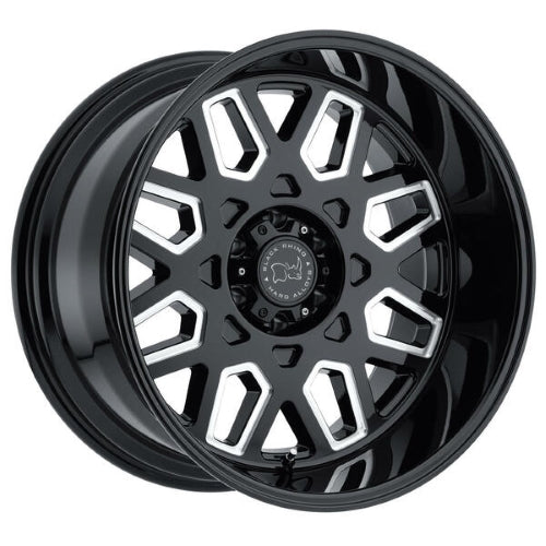 22x12 Black Rhino PREDATOR GLOSS BLACK W/ MILLED WINDOWS Wheel 8x170 (-44mm)