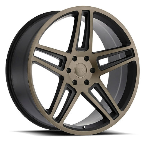22x10 Black Rhino SAFARI MATTE BLK W/ MACH FACE & DK TINT Wheel 5x5 (30mm)