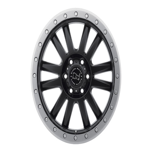 18x9 Black Rhino TANAY MATTE BLACK W/ MATTE GRAPHITE LIP Wheel 6x5.5 (-12mm)