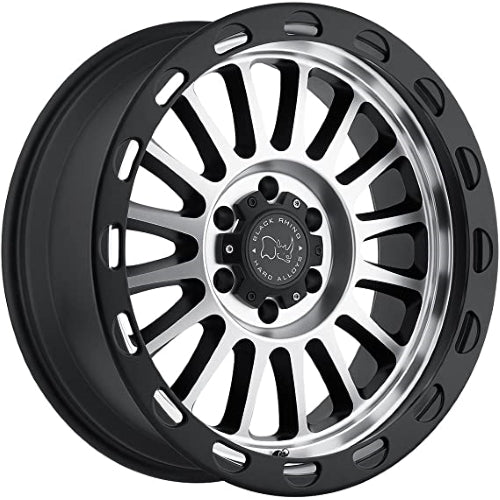 18x9 Black Rhino TAUPO MATTE BLACK W/ MATTE MACHINED FACE Wheel 8X6.5 (-12mm)