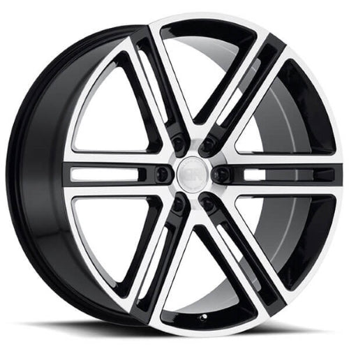 20x9.5 Black Rhino TIMBVATI GLOSS BLACK W/ MIRROR CUT FACE Wheel 6x5.5 (15mm)