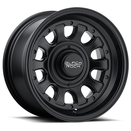17x8 Black Rock 909B Type D Matte Black Wheel 6x5.5 (0mm)
