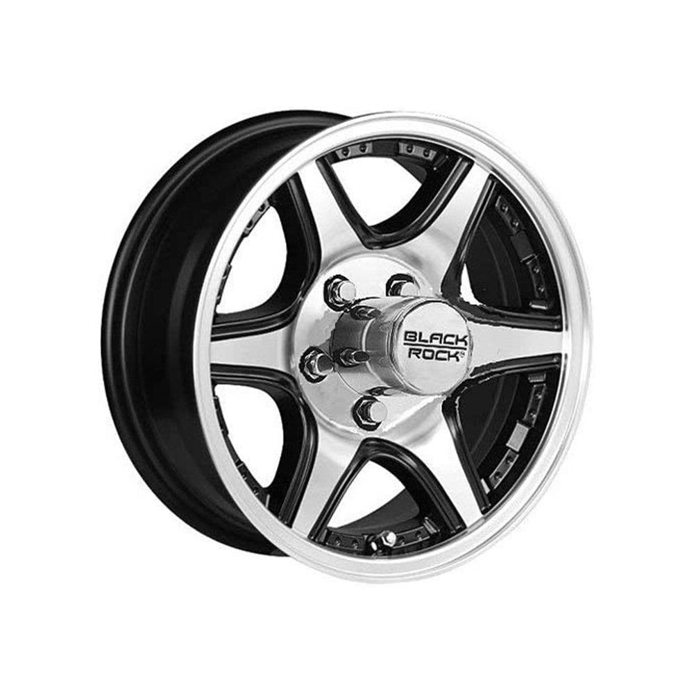 15x6 Black Rock 922MB Crosstrax Trailer Machined Wheel 6x5.5 (0mm)
