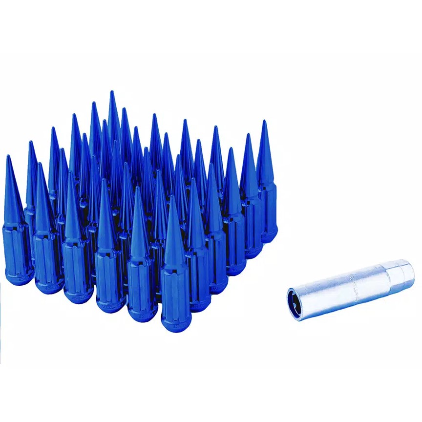 14x1.5 Gorilla Automotive Blue Spike 32 Lug Kit With Key