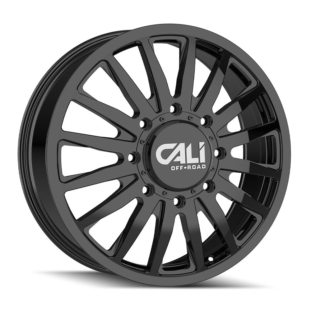 20x8.25 Cali Off-Road Summit Gloss Black Dually Front Wheel 8x210 (115mm)