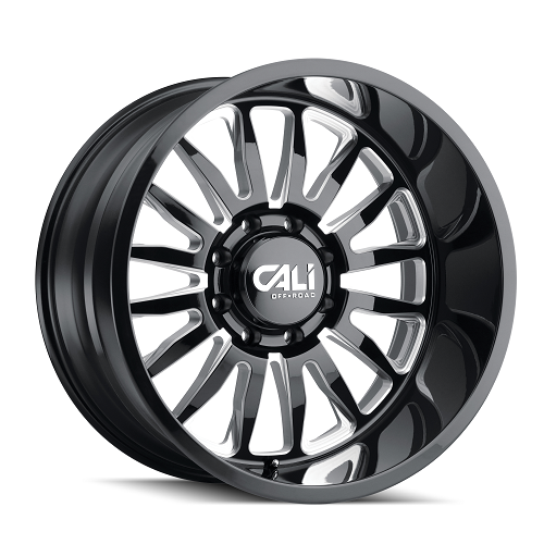 22x12 Cali Off-Road Summit Black Milled Wheel 8x6.5 (-51mm)