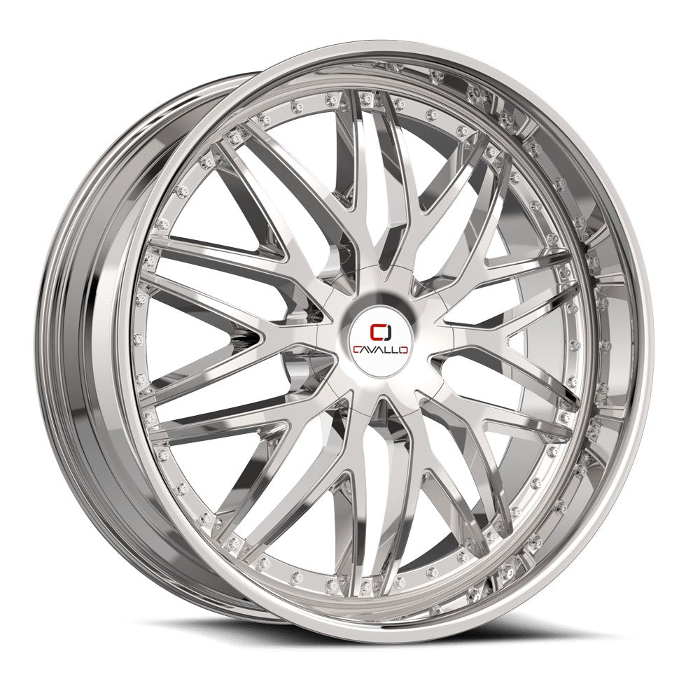 18x8 Cavallo CLV-46 Nano Chrome Wheel 5x112/5x4.5 (35mm)