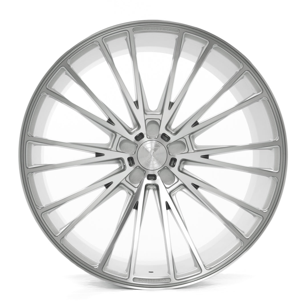 22x9 Axe Wheels CF2 Silver FORGED Wheel 5x4.25 (25,32,35,38mm)