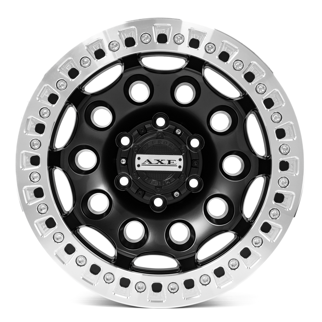 17x9 Axe Chaos Satin Black BEADLOCK Wheel 6x5.5 (-15mm)