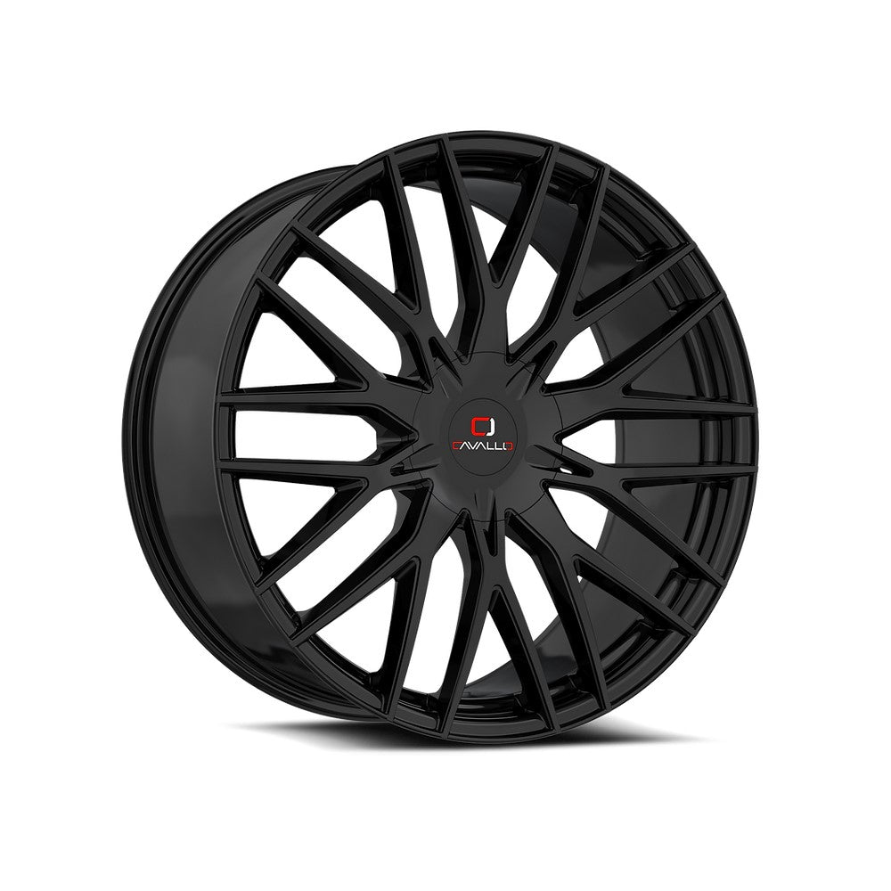 26x9.5 Cavallo CLV-45 Gloss Black Wheel 6x135/6x5.5 (25mm)