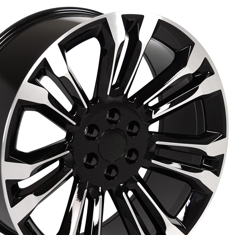 24x10 OE Wheels CV43B Black Machined Wheel 6x5.5 (24mm)