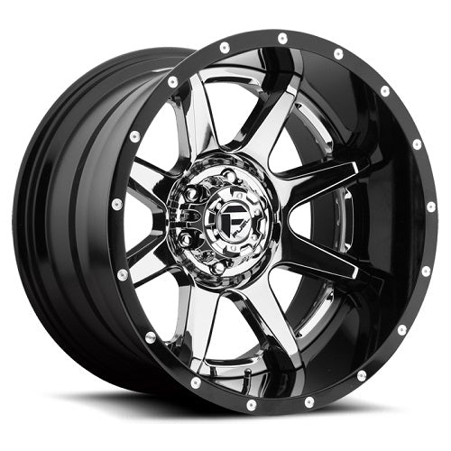 20x12 Fuel D247 Rampage Chrome W/Black Lip Wheel 8x6.5 (-44mm)