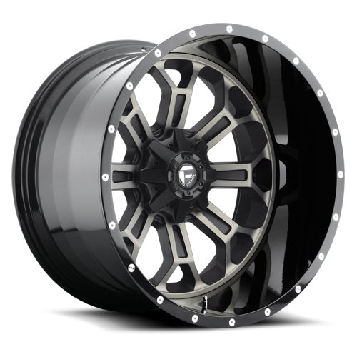 22x12 Fuel D268 Crush Black & Machined Wheel 5x4.5/5x5 (-44mm)