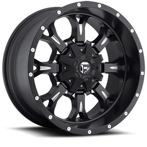 20x10 Fuel D517 Krank Matte Black & Milled Wheel 5x4.5/5x5 (-24mm)