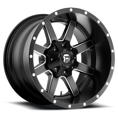 24x10 Fuel D538 Maverick Black & Milled Wheel 6x135/6x5.5 (20mm)